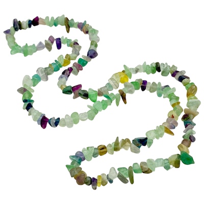 Semi-Precious Fluorite Chip Necklace Strand
